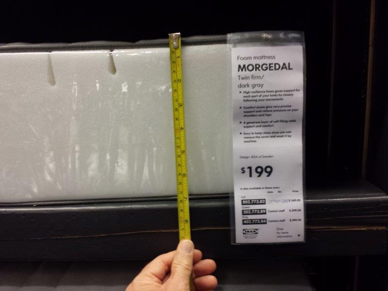 morgedal foam mattress medium firm dark gray